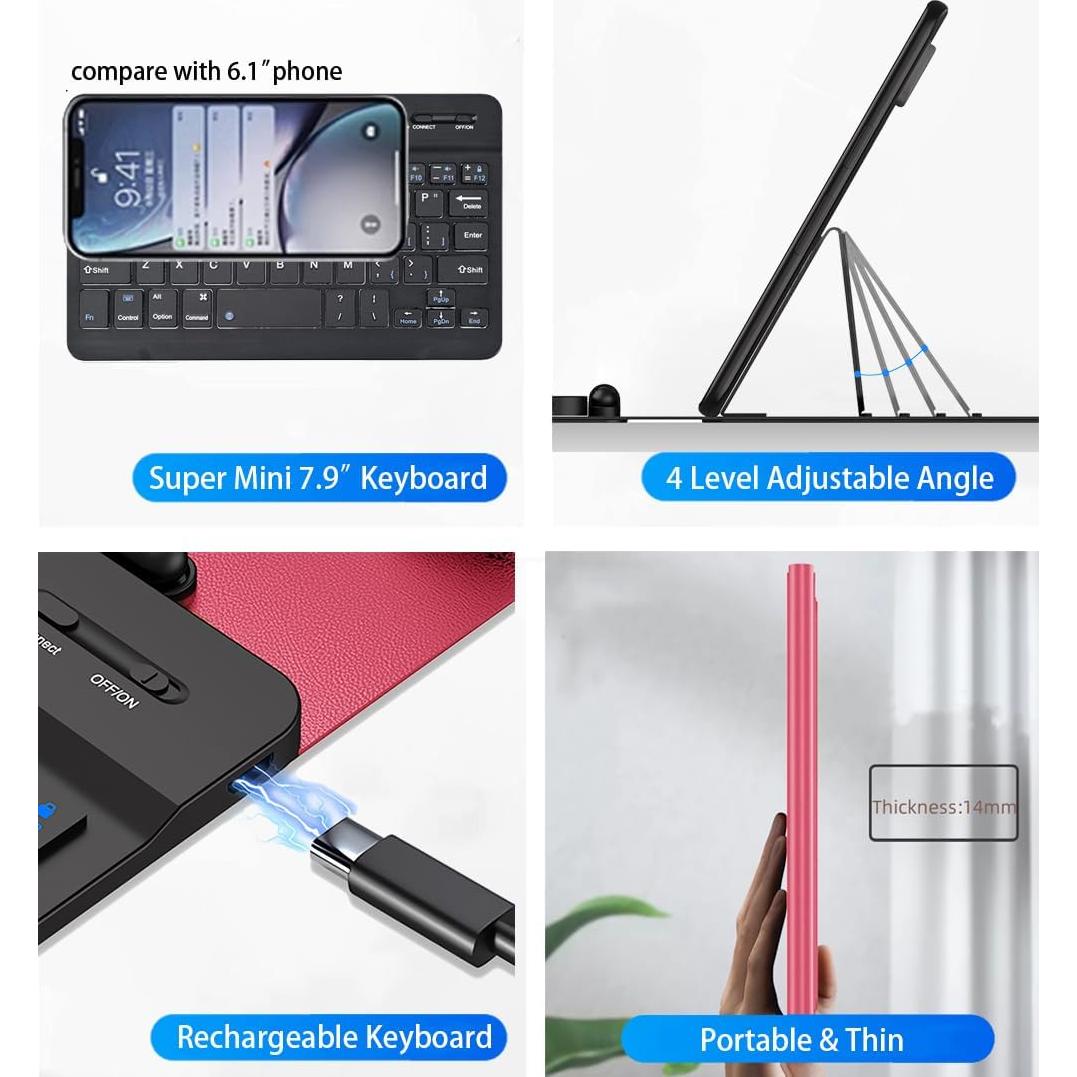 Teclado Mini Bluetooth Voppton para Samsung Galaxy Z Fold 7/6/5