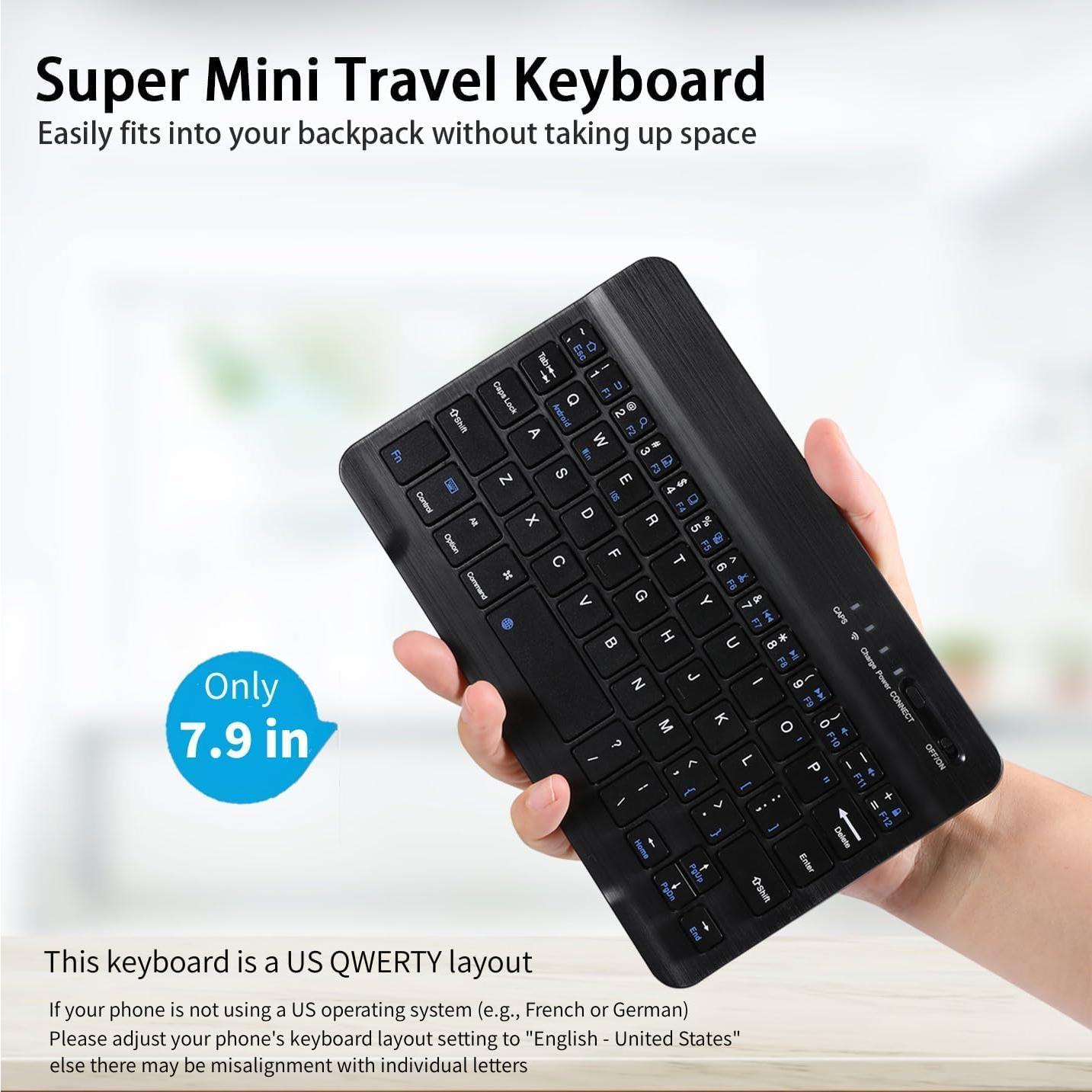 Teclado Mini Bluetooth Voppton para Samsung Galaxy Z Fold 7/6/5
