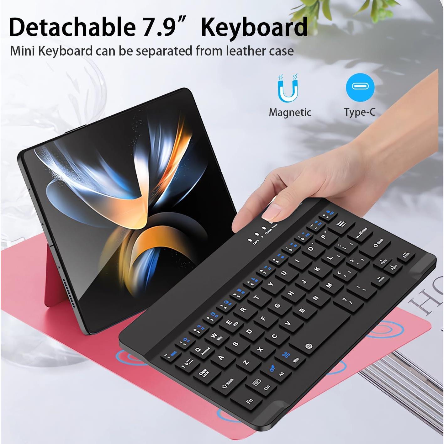 Teclado Mini Bluetooth Voppton para Samsung Galaxy Z Fold 7/6/5