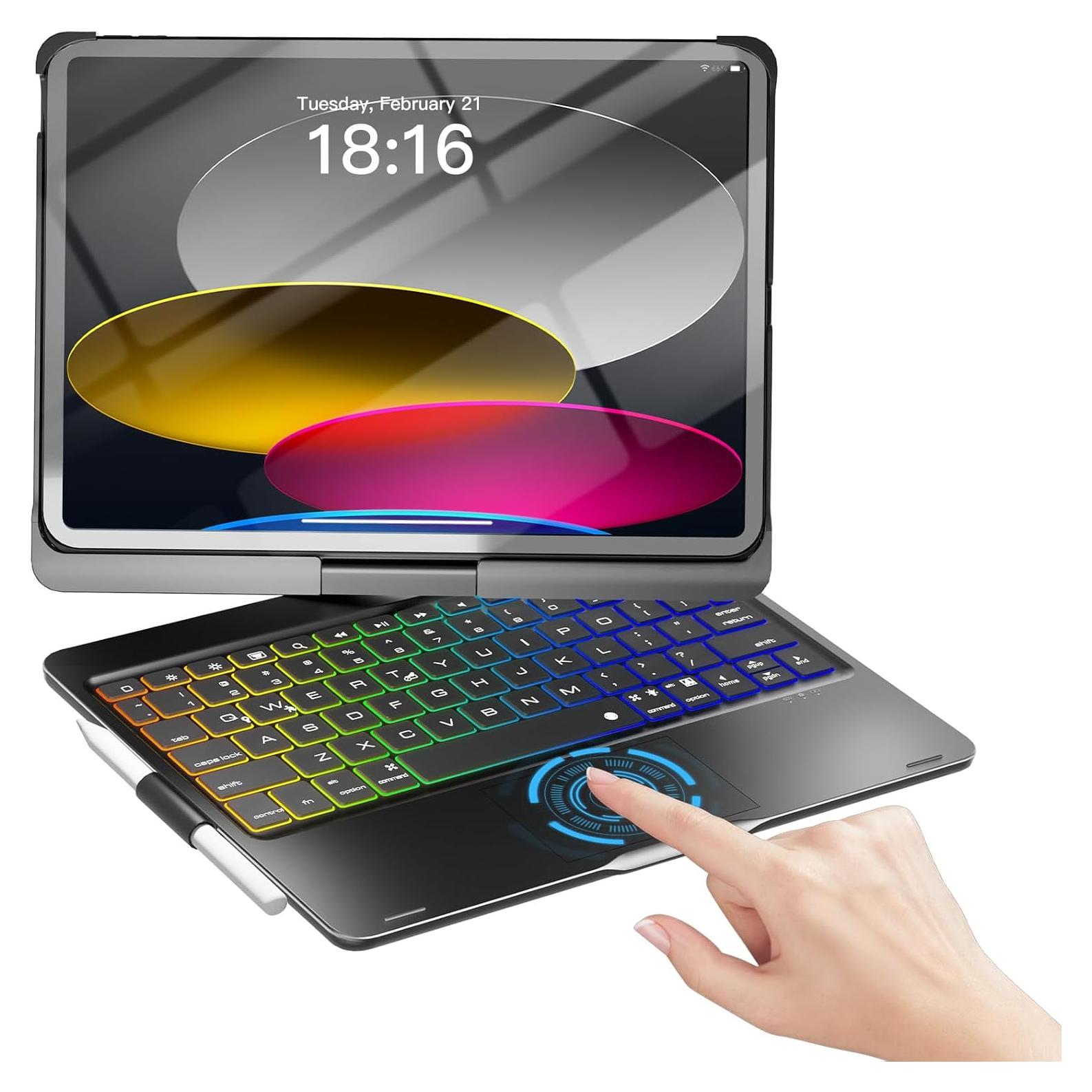 Funda con Teclado NOKBABO para iPad 10ª/11ª Gen - Negro Mate