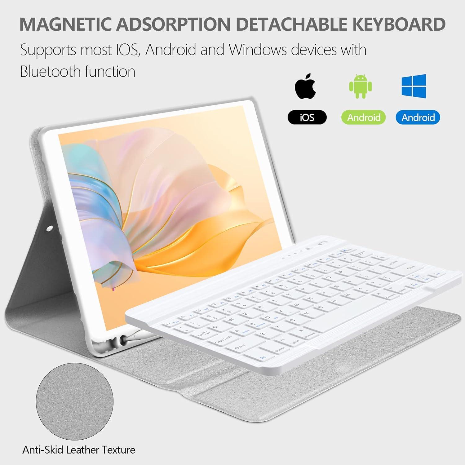 Funda de Teclado BQSS para iPad 10.2" 9ª/8ª/7ª Gen - Gris