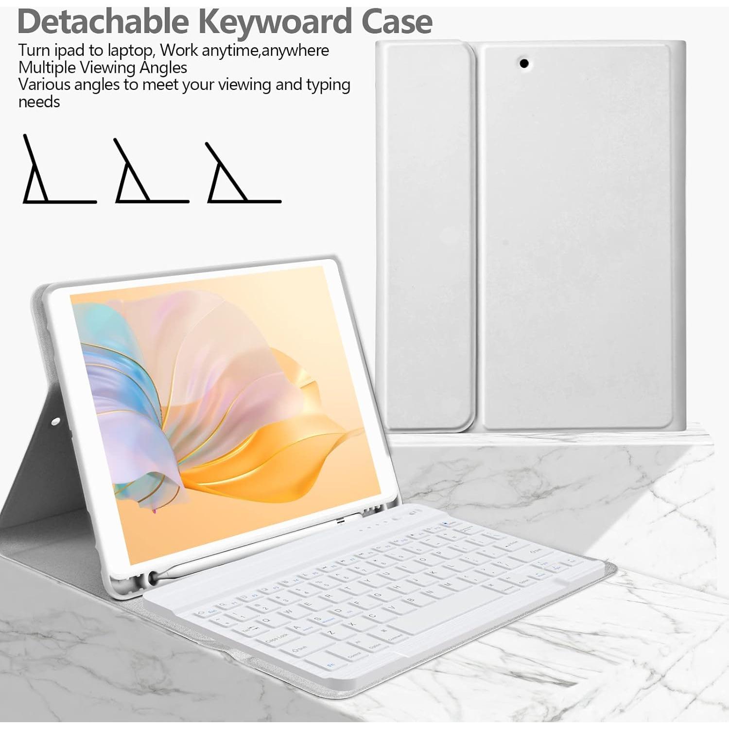 Funda de Teclado BQSS para iPad 10.2" 9ª/8ª/7ª Gen - Gris