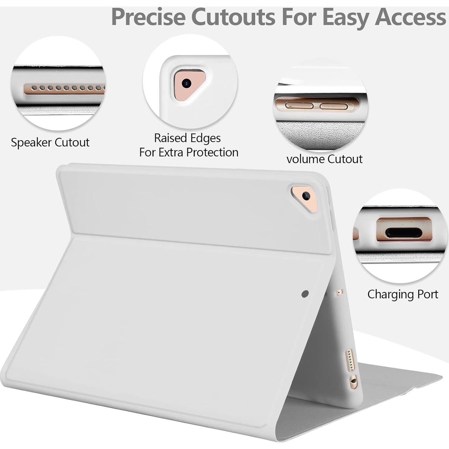 Funda de Teclado BQSS para iPad 10.2" 9ª/8ª/7ª Gen - Gris