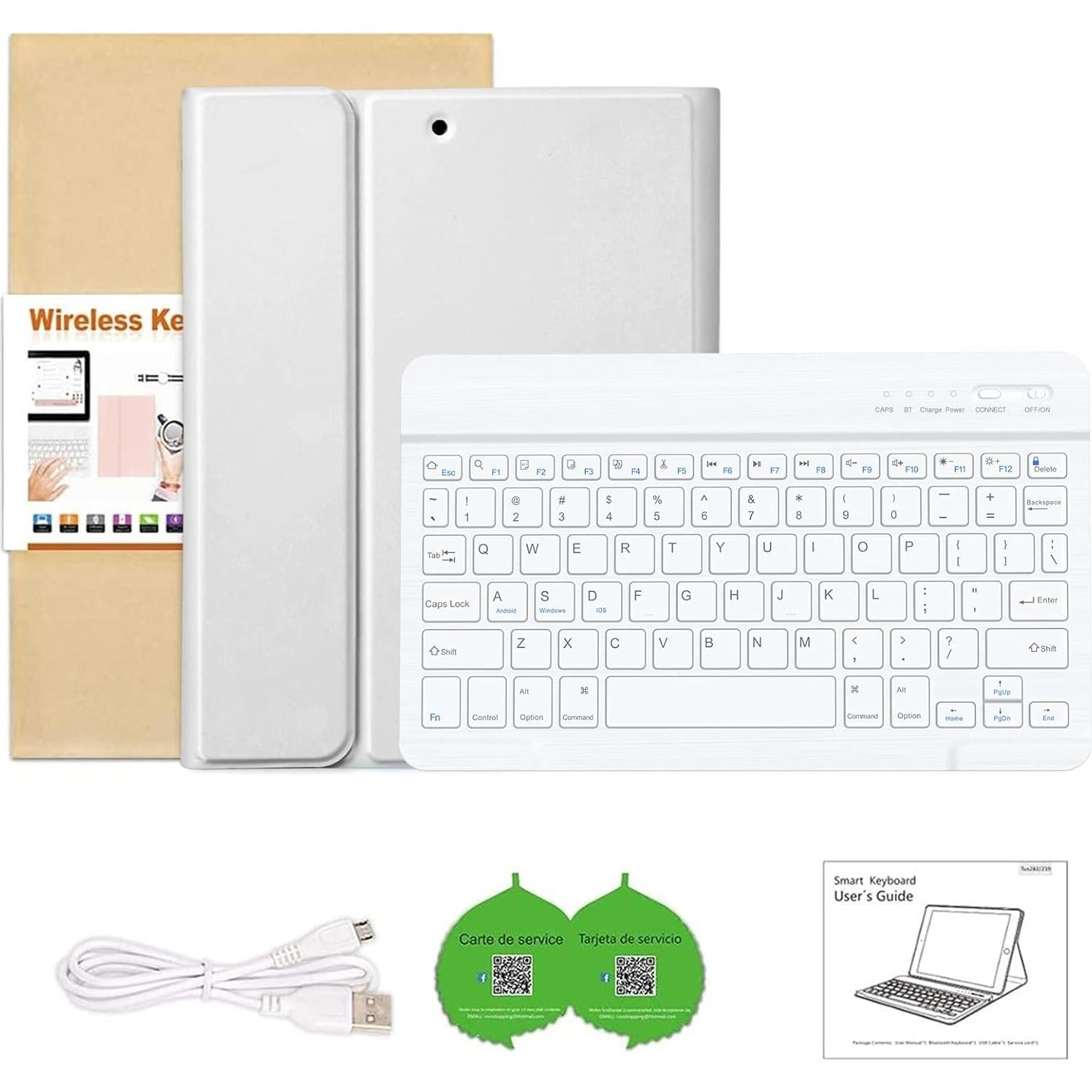 Funda de Teclado BQSS para iPad 10.2" 9ª/8ª/7ª Gen - Gris