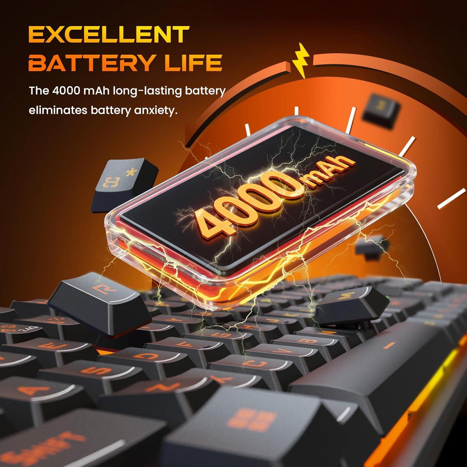 Teclado Gaming Inalámbrico Redragon K521KS RGB 4000mAh