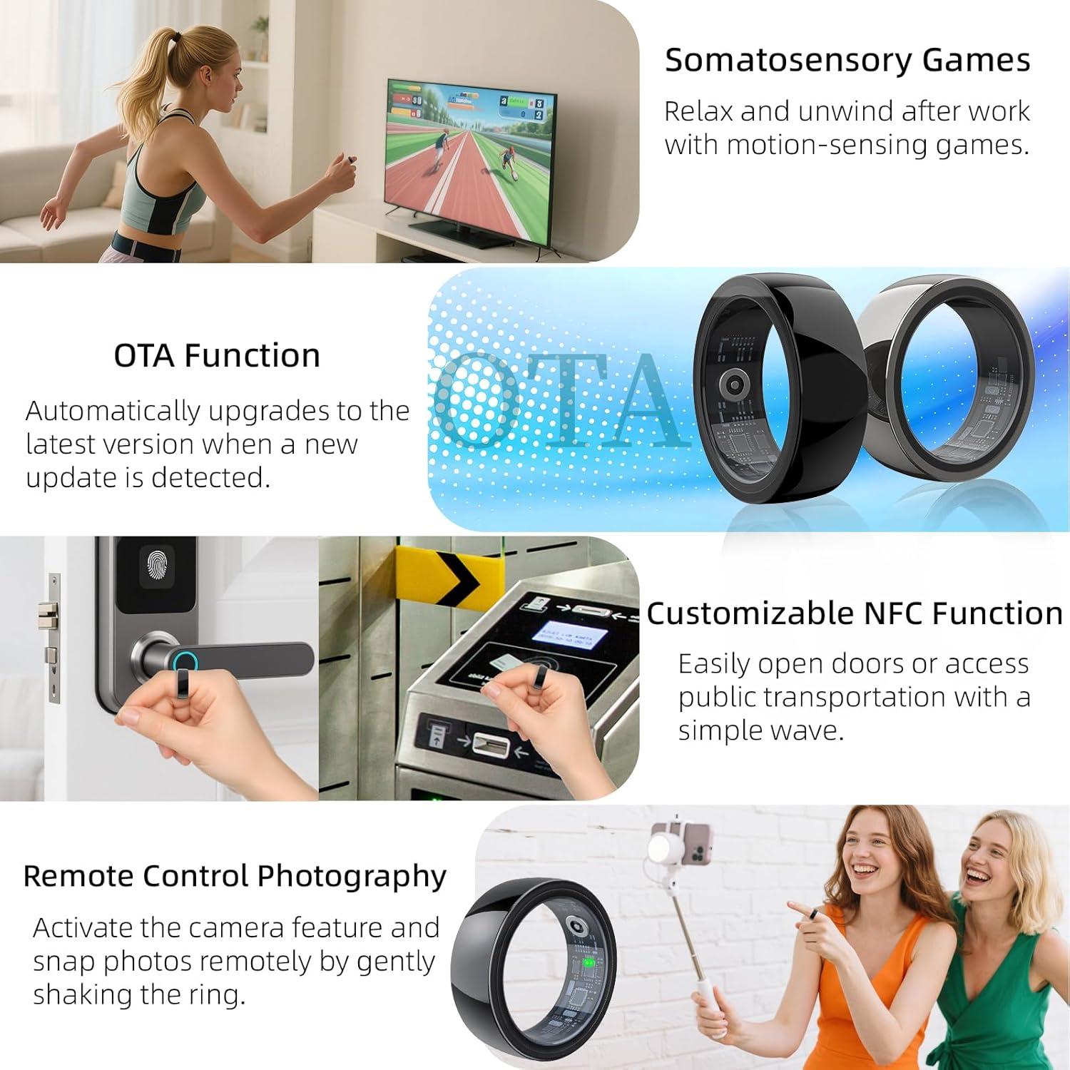 Anillo Inteligente de Fitness SORNBEO - Monitoreo Salud y Sueño