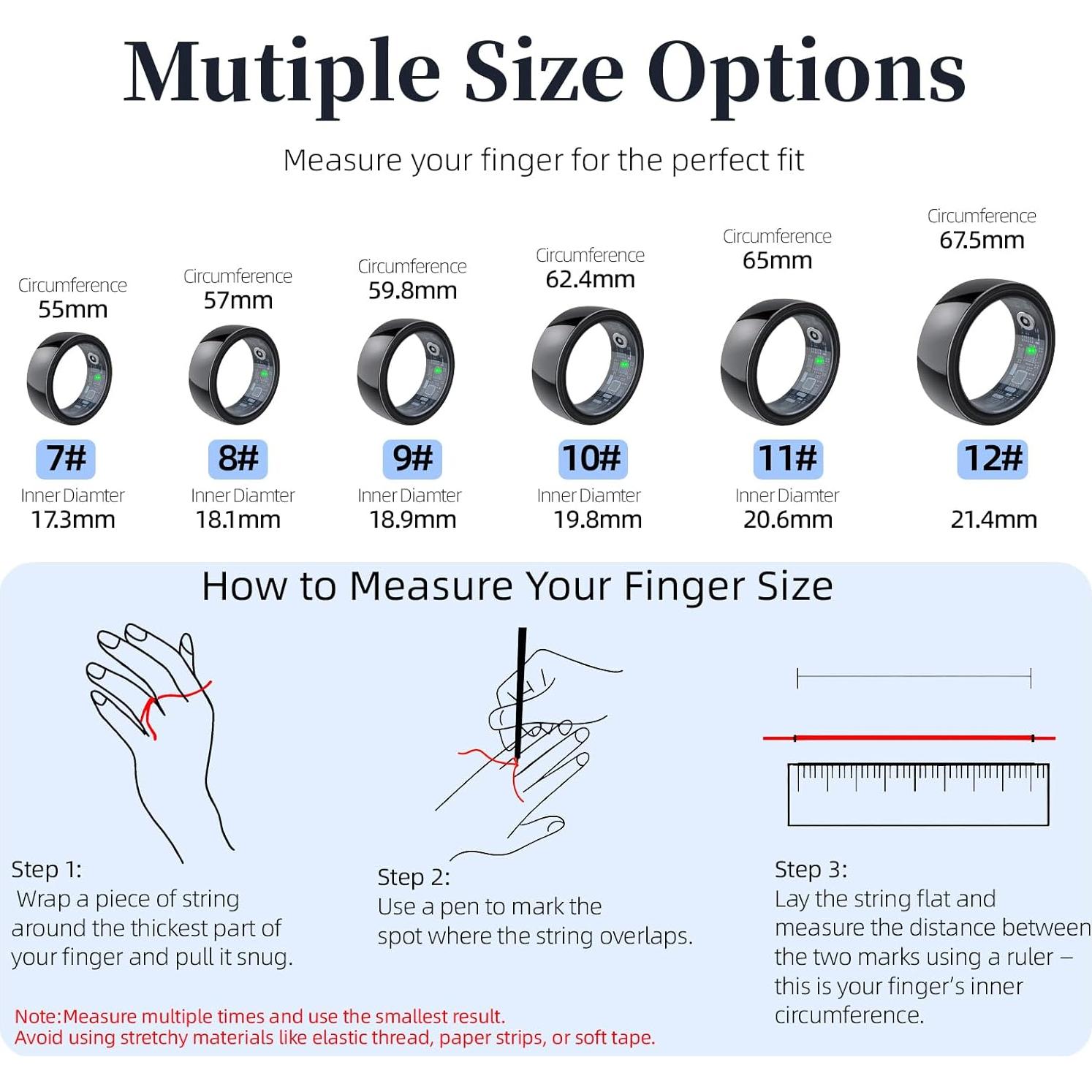 Anillo Inteligente de Fitness SORNBEO - Monitoreo Salud y Sueño