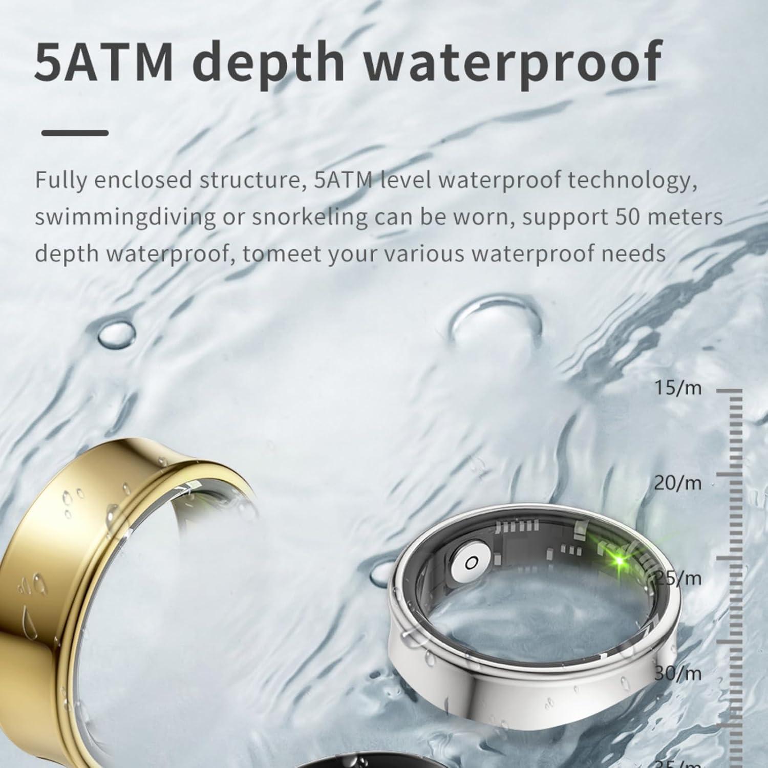 Anillo Inteligente Kalaxy47 SR-2025 Plata 5 Días Batería IP68