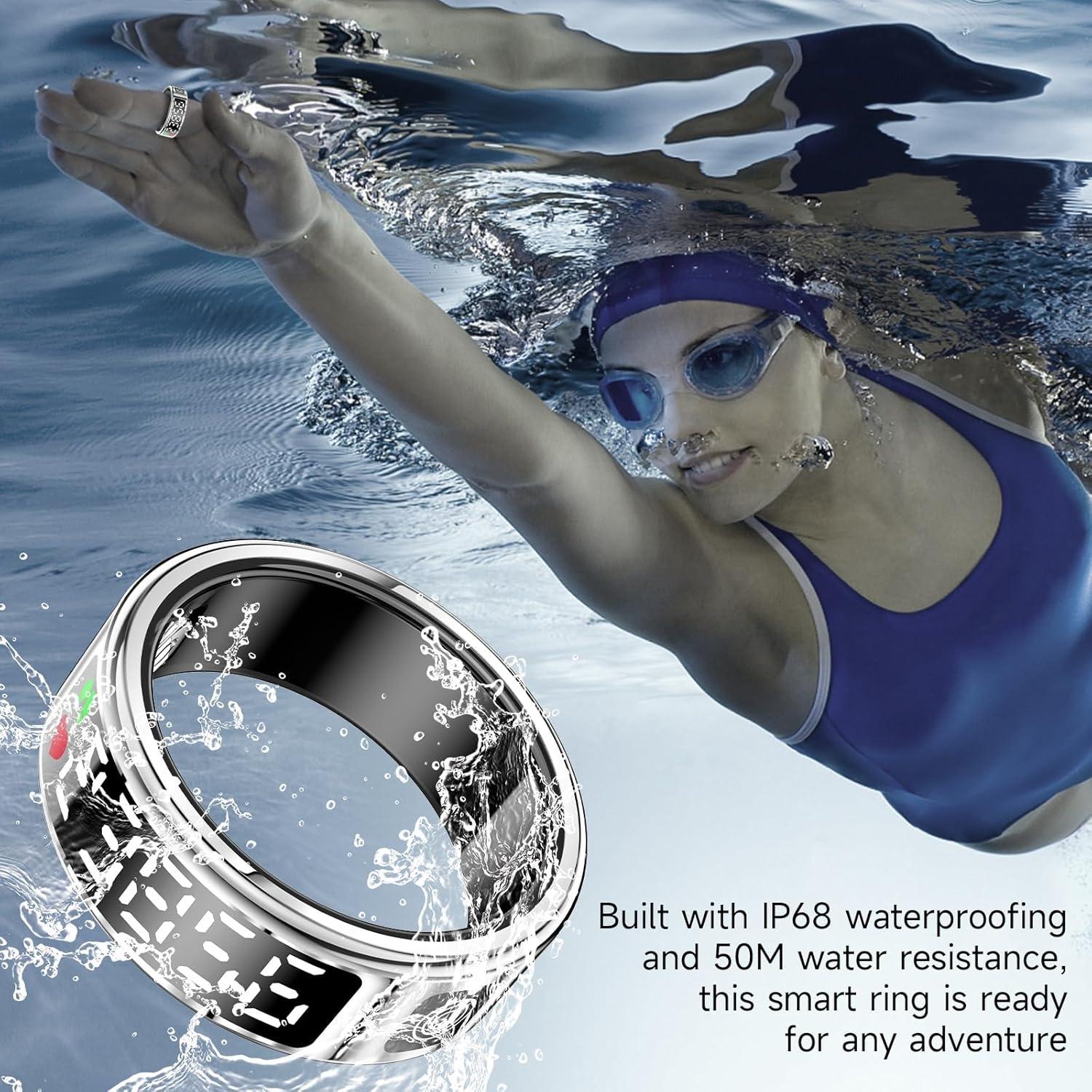 Anillo Inteligente Hugrow SR08 Plata - Monitor de Fitness IP68