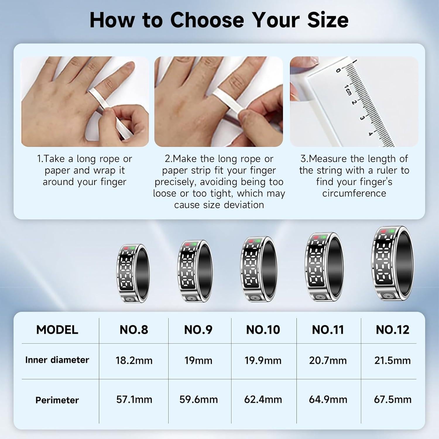 Anillo Inteligente Hugrow SR08 Plata - Monitor de Fitness IP68