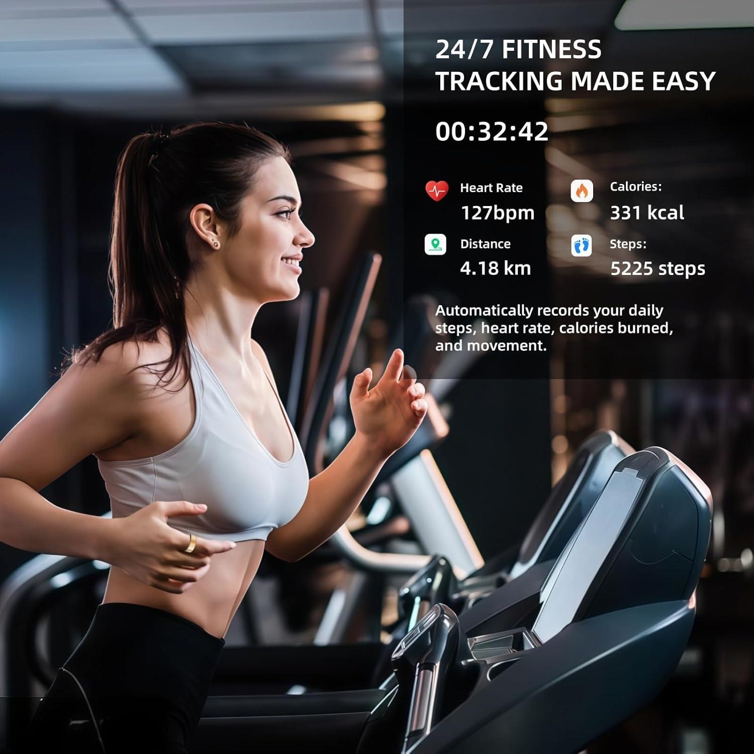 Reloj Inteligente MZJ Oro Champán - Monitoreo Salud IP68