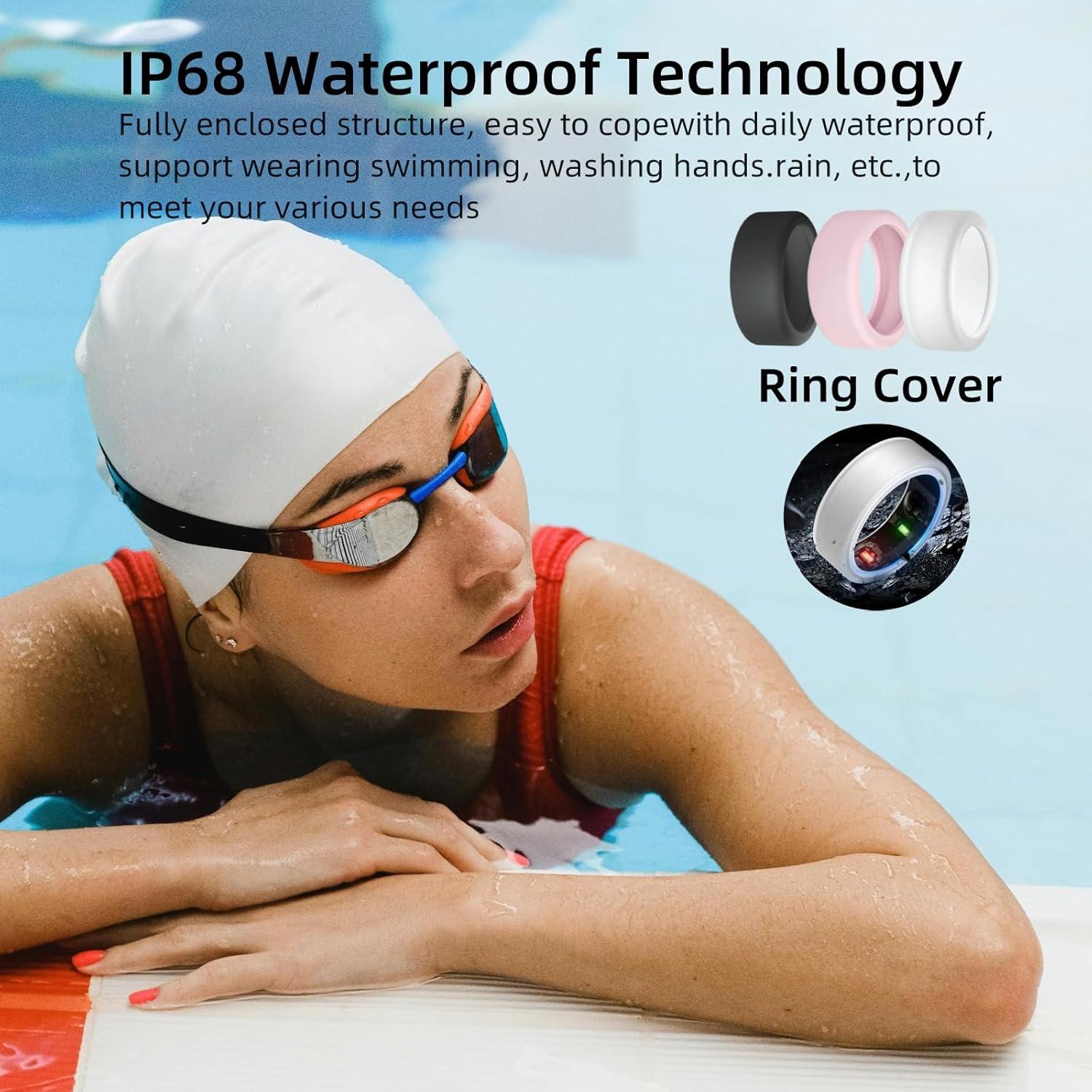 Anillo Inteligente Oucscru Plata 7# Monitoreo Salud y Fitness