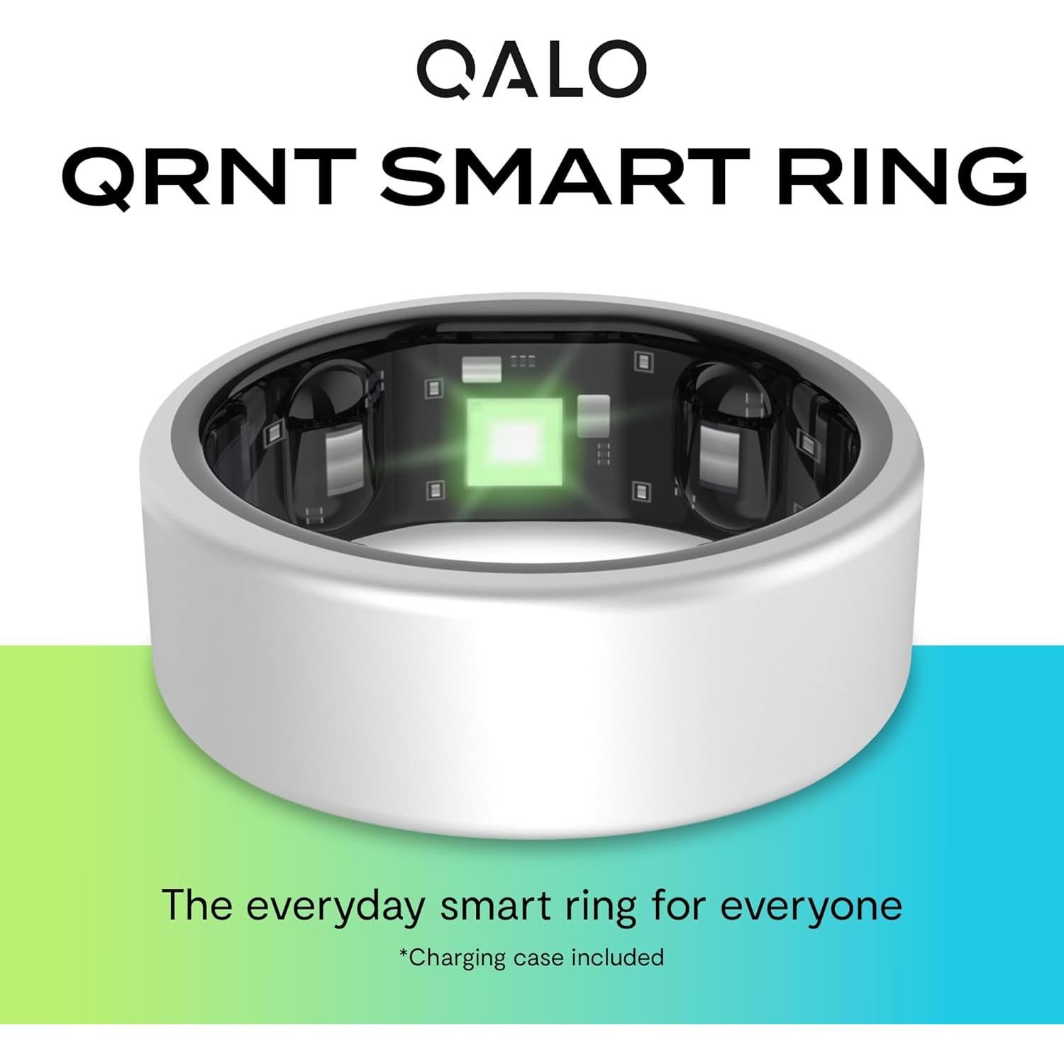 Anillo Inteligente QALO QRNT Plata Mate Talla 7 Salud Fitness