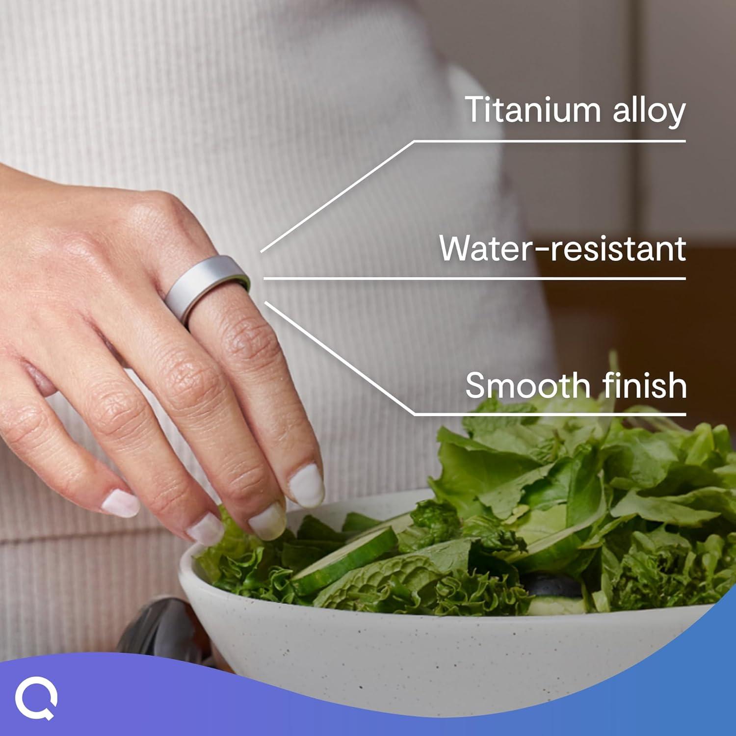 Anillo Inteligente QALO QRNT Plata Mate Talla 7 Salud Fitness