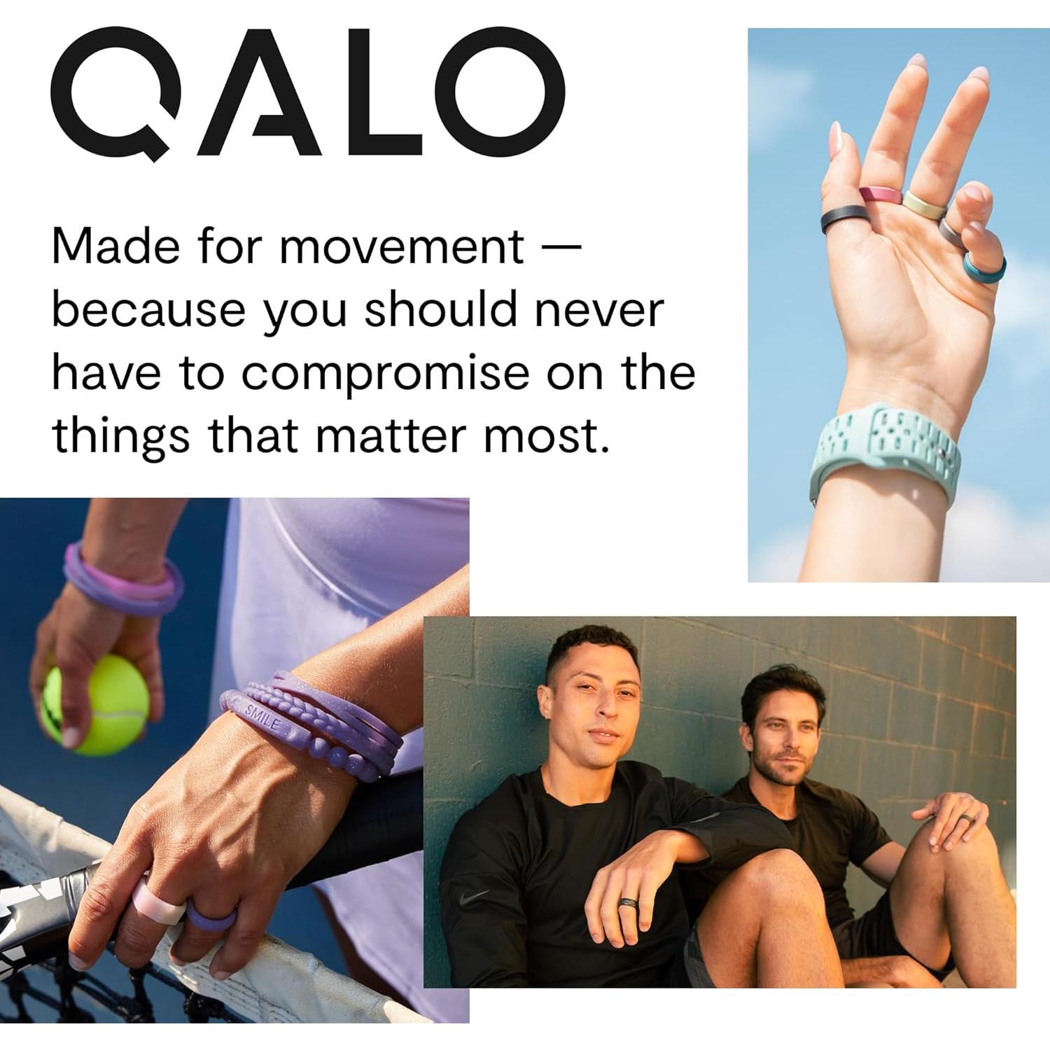 Anillo Inteligente QALO QRNT Plata Mate Talla 7 Salud Fitness