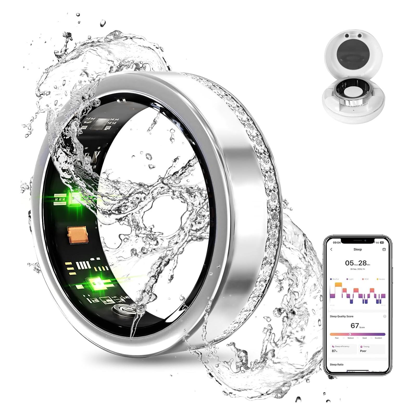 Anillo Inteligente GANSI ZZJL-001-NV | Monitoreo Salud IP68