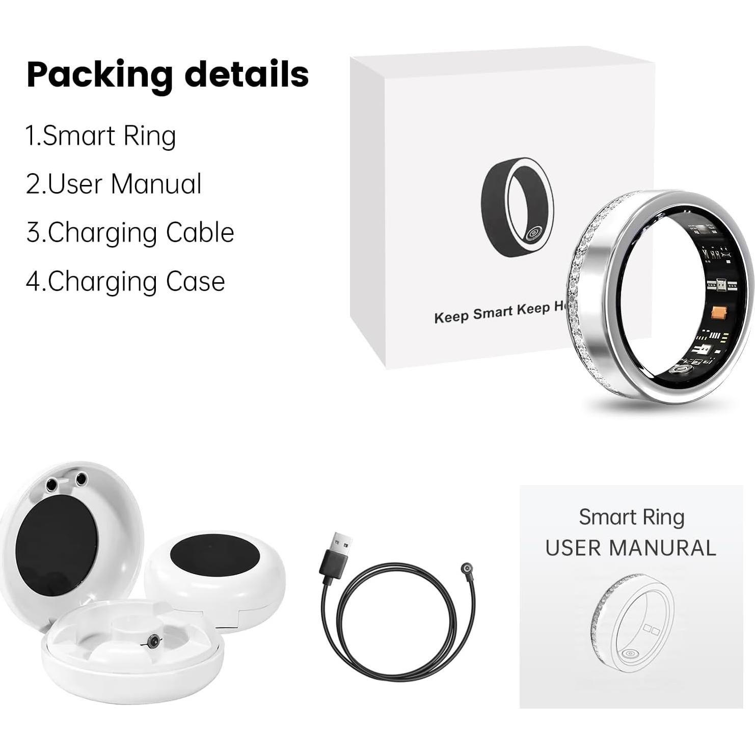 Anillo Inteligente GANSI ZZJL-001-NV | Monitoreo Salud IP68