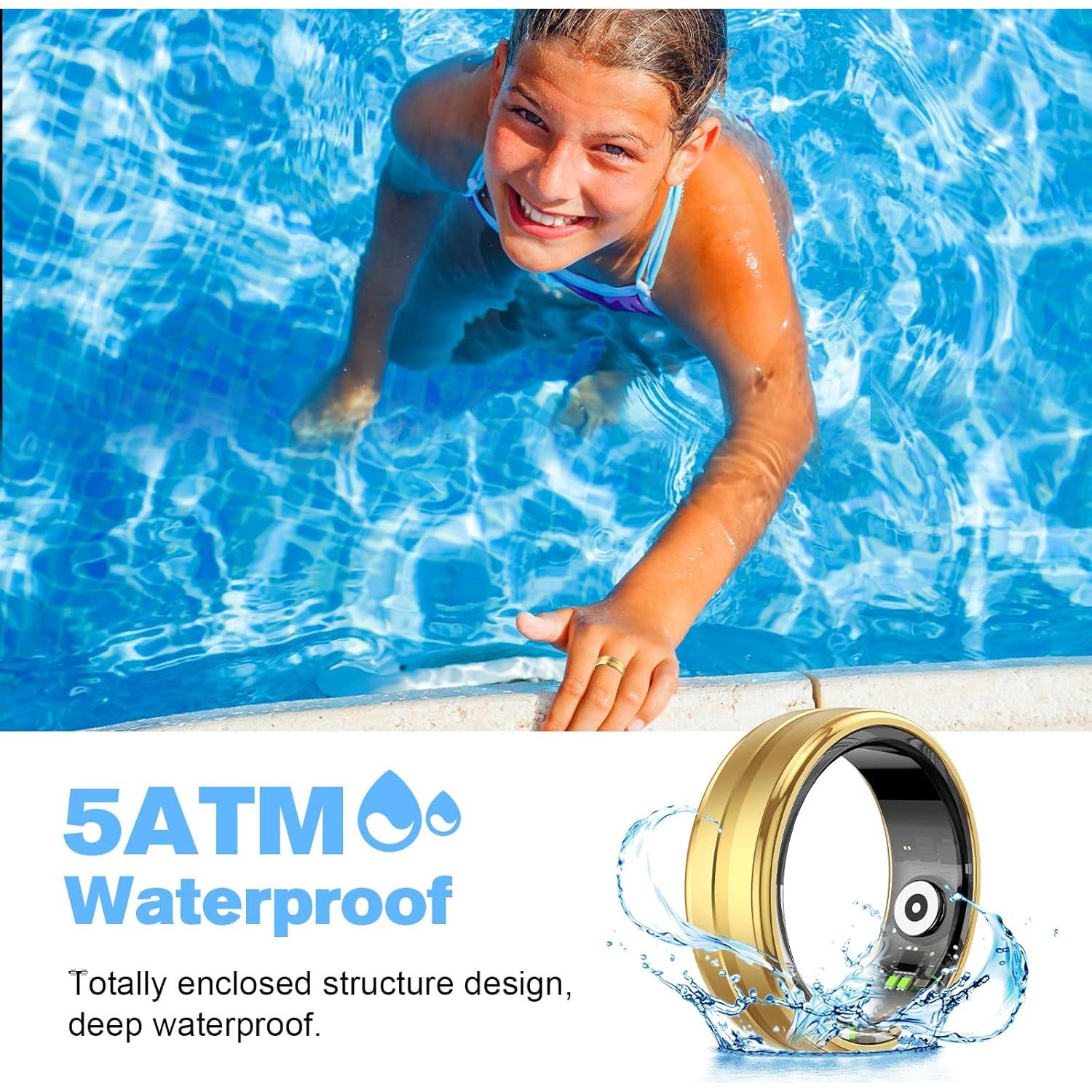 Anillo Inteligente MagLoop Oro 8 - Monitoreo Salud y Sueño