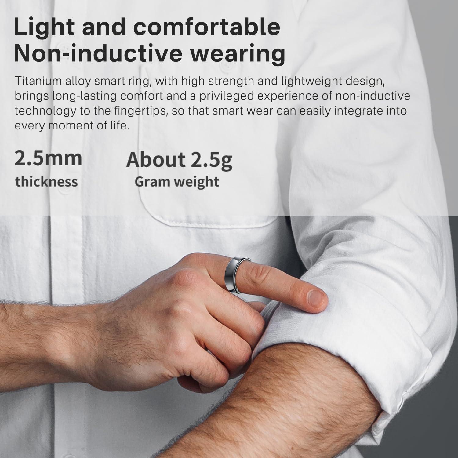 Anillo Inteligente Tulbeys SR05 - Impermeable 5ATM, Salud y Fitness