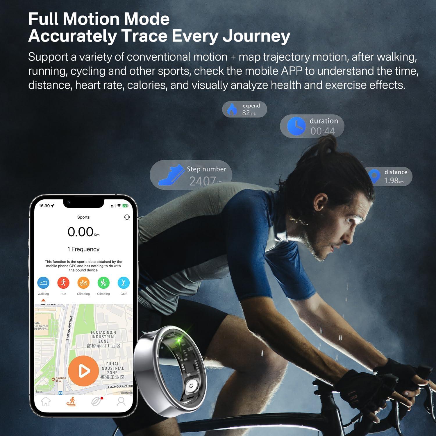 Anillo Inteligente Tulbeys SR05 - Impermeable 5ATM, Salud y Fitness