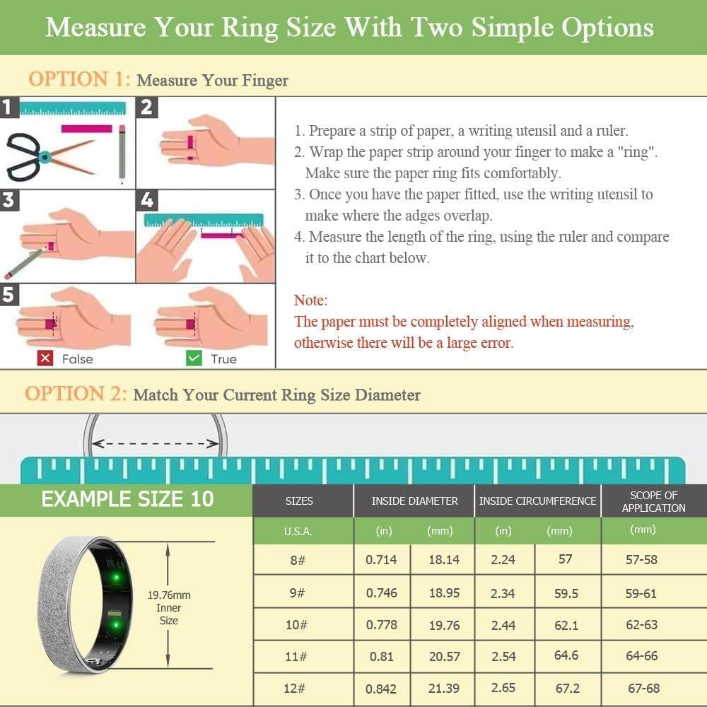 Anillo Inteligente WENSUNNIE Plata 9# Fitness Sueño IP68