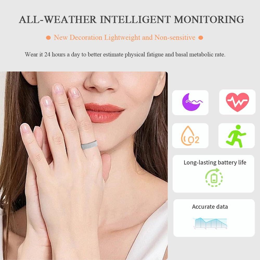 Anillo Inteligente WENSUNNIE Plata 9# Fitness Sueño IP68