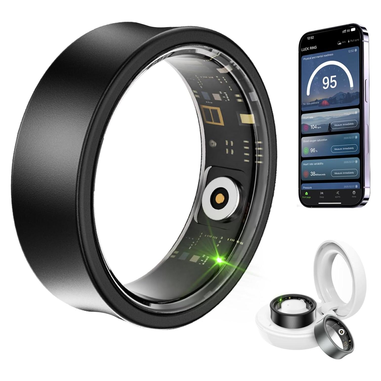 Anillo Inteligente de Salud WNRTSA - Seguimiento Sueño y Frecuencia Cardíaca