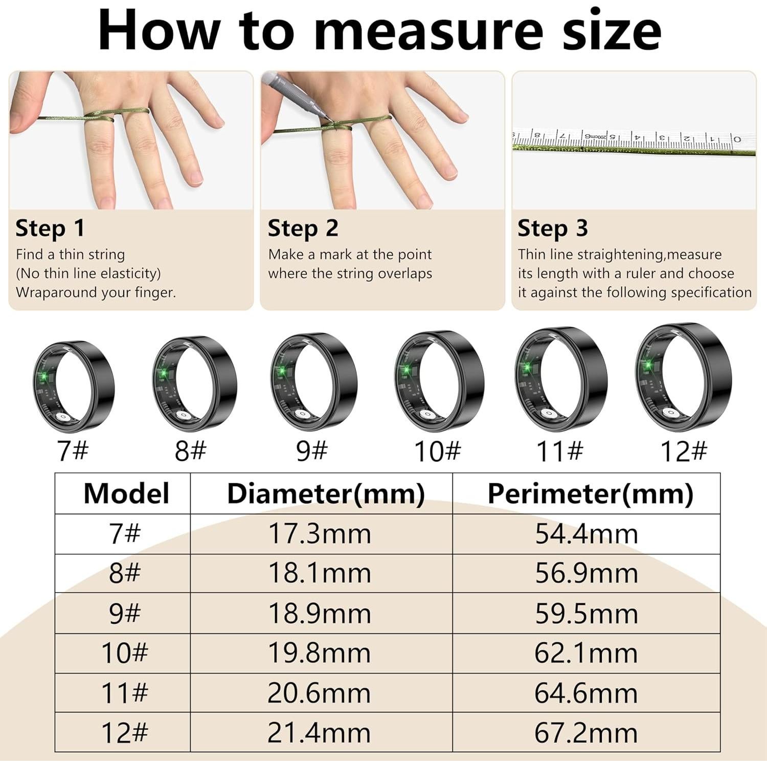 Anillo Inteligente Fitness DustAway SR03 - Monitoreo Salud 5ATM