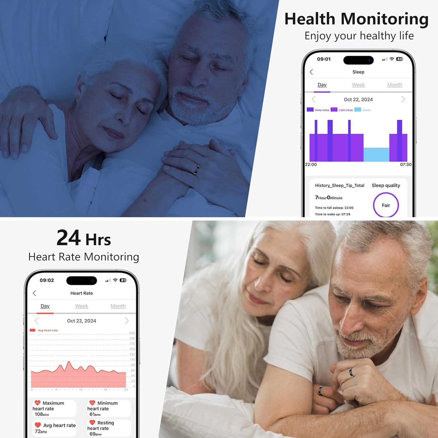 Anillo Inteligente Fitness DustAway SR03 - Monitoreo Salud 5ATM