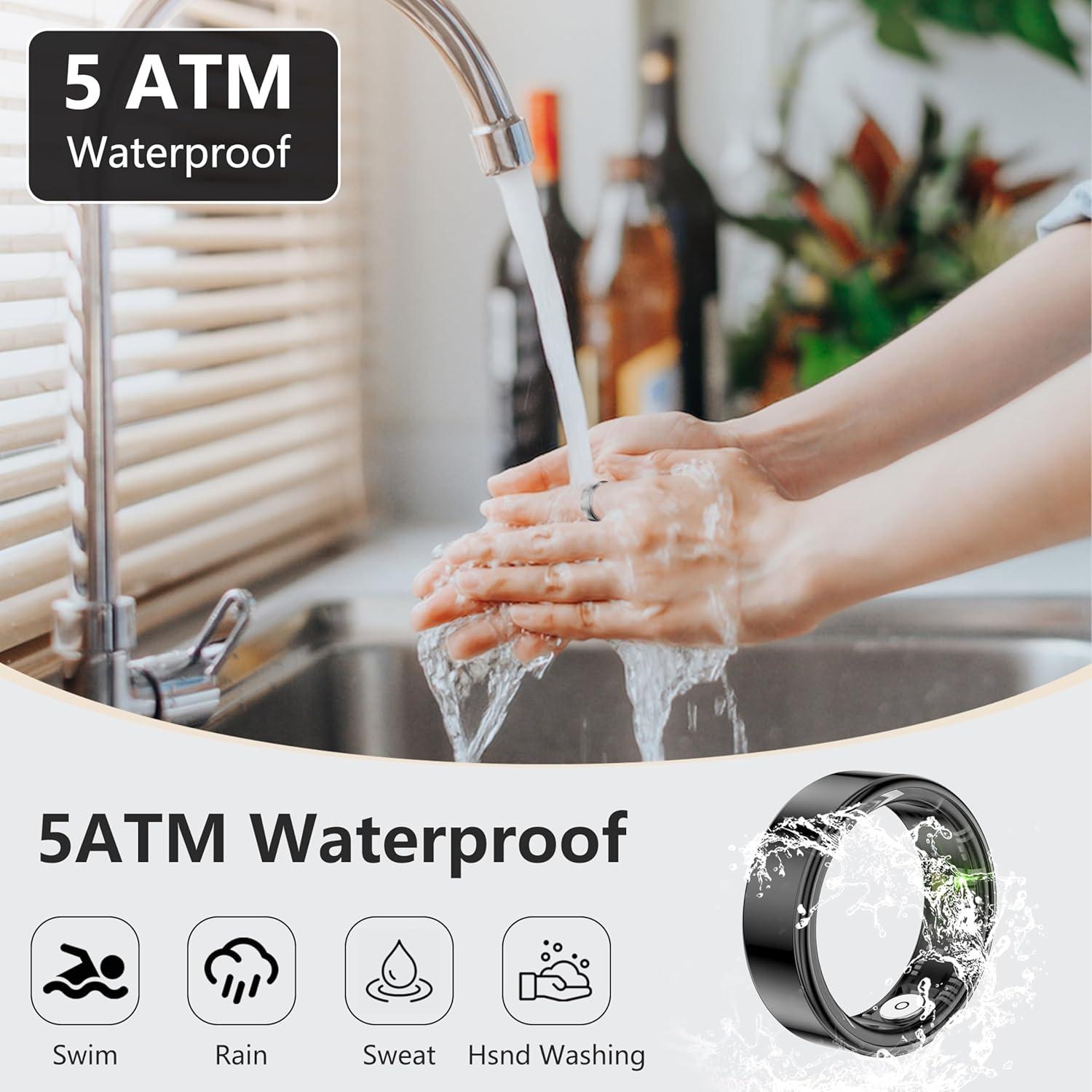 Anillo Inteligente Fitness DustAway SR03 - Monitoreo Salud 5ATM