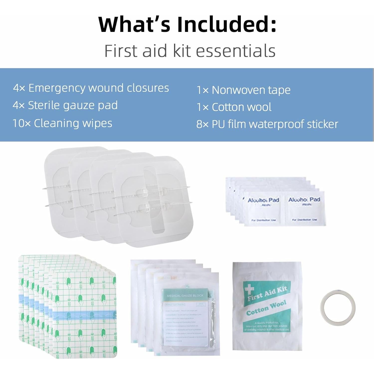 Kit de Cierre de Heridas Soknazq - 4 Tiras Adhesivas y Más