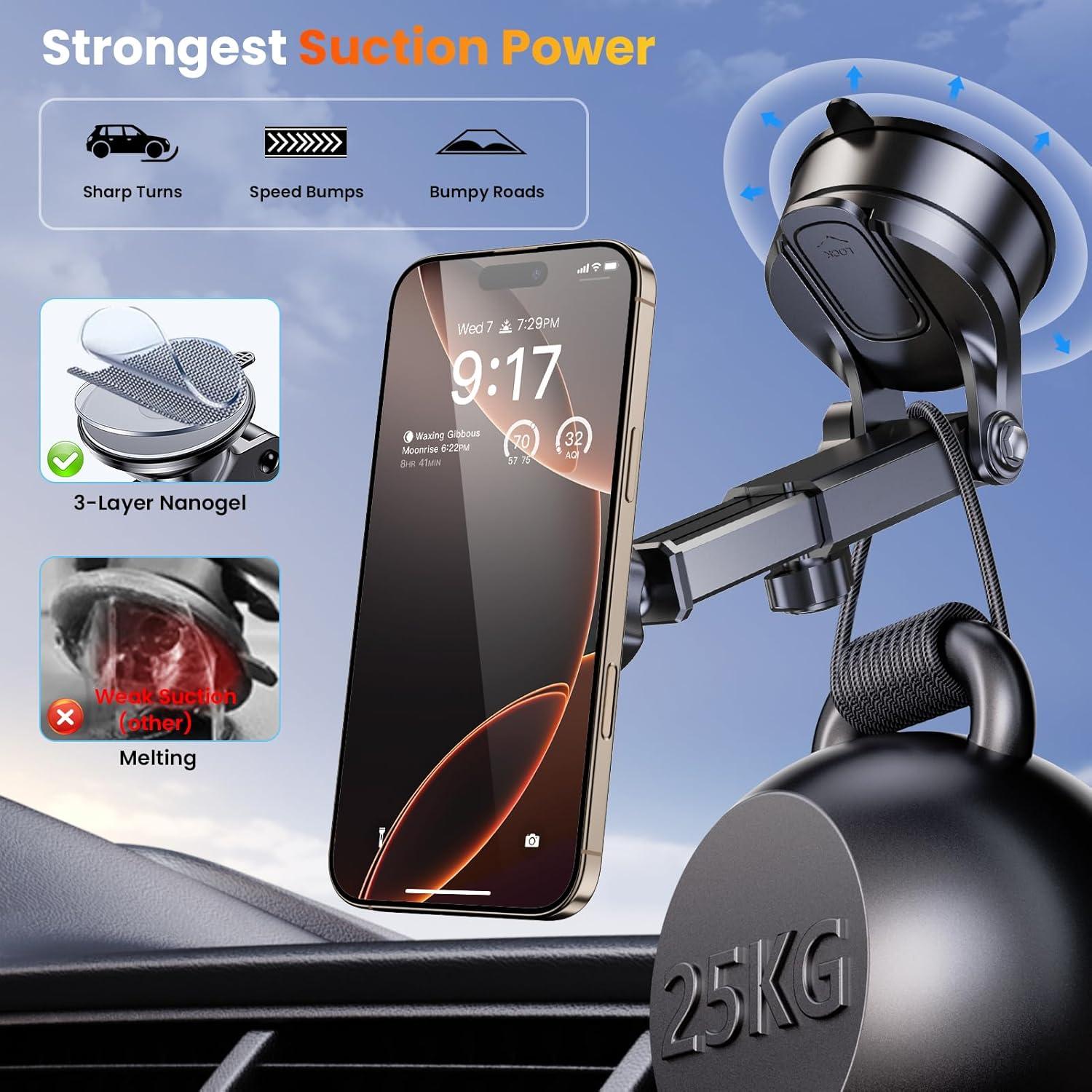 Soporte Magnético para Teléfono Coneclat 2025 - Compatible con iPhone y Android