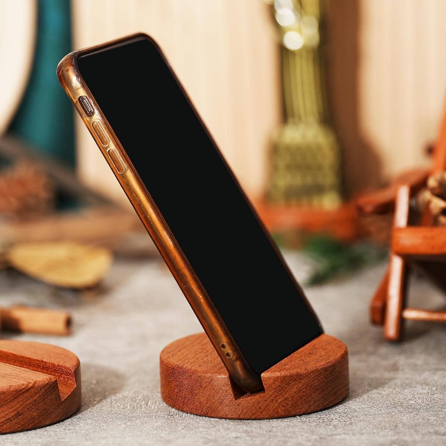 Soporte de Teléfono de Madera Natural Mufengshangmao Circular