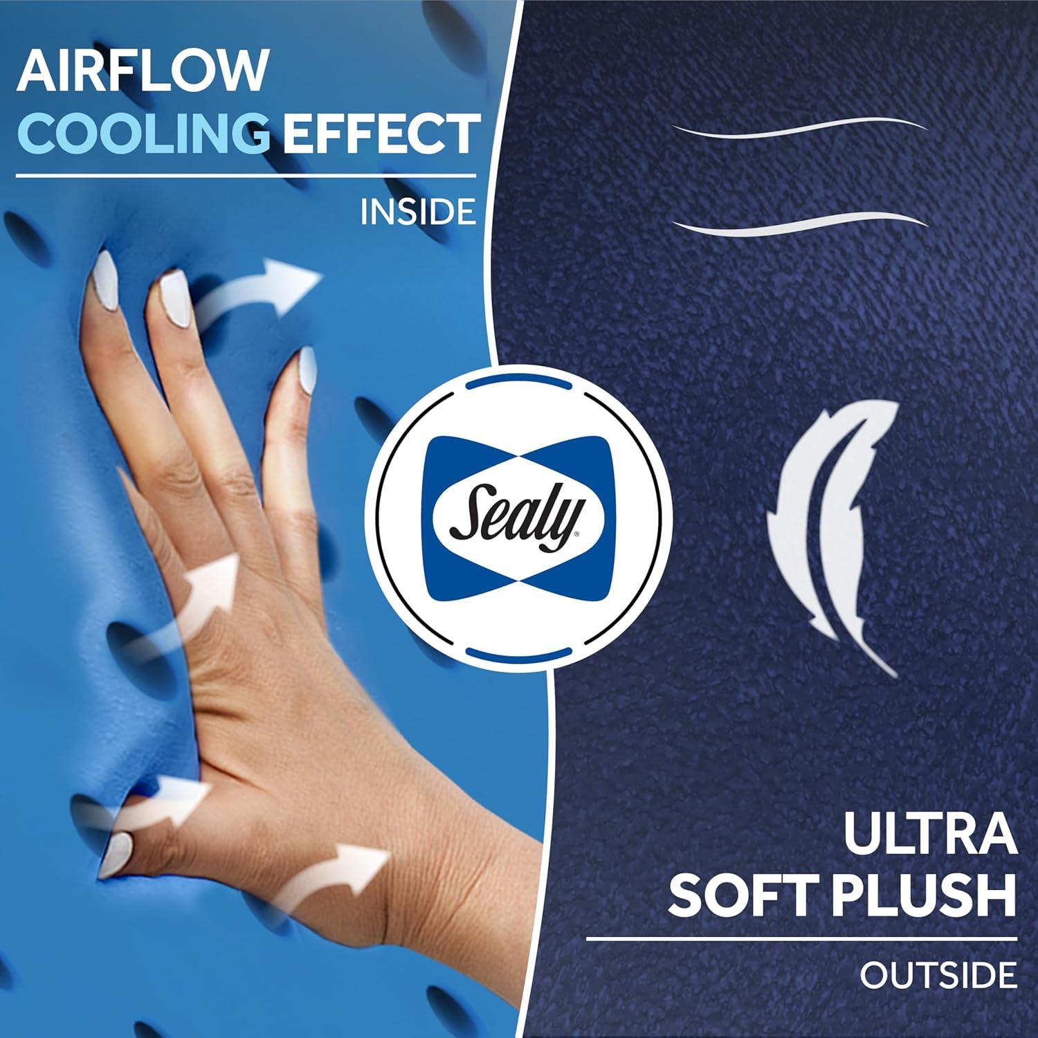 Almohada de Viaje Sealy con Capucha y Espuma de Memoria Azul