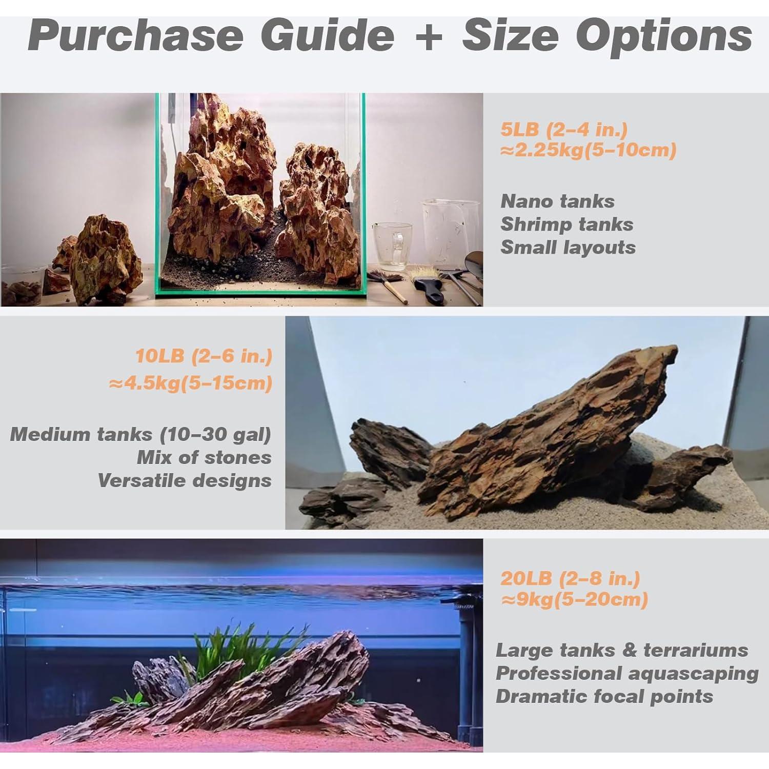 Piedra Dragón Seiryu 2.27kg para Acuarios y Terrarios