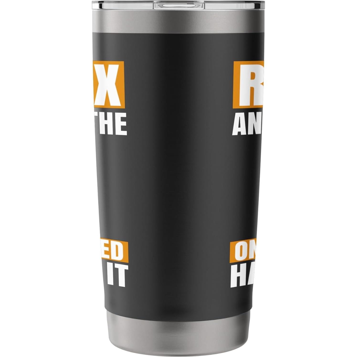 Taza Aislada de Acero Inoxidable 20 oz Negra para Amputados