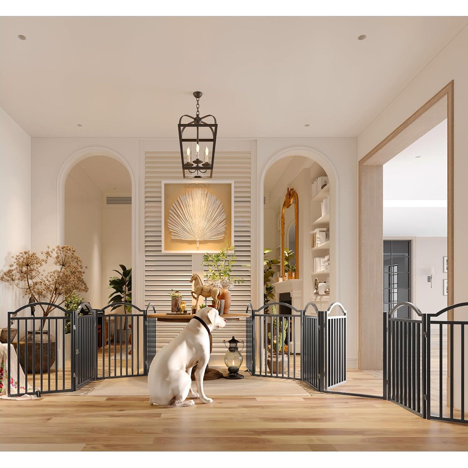 Puerta para Perros de Metal BHG 243.84x81.28 cm Plegable