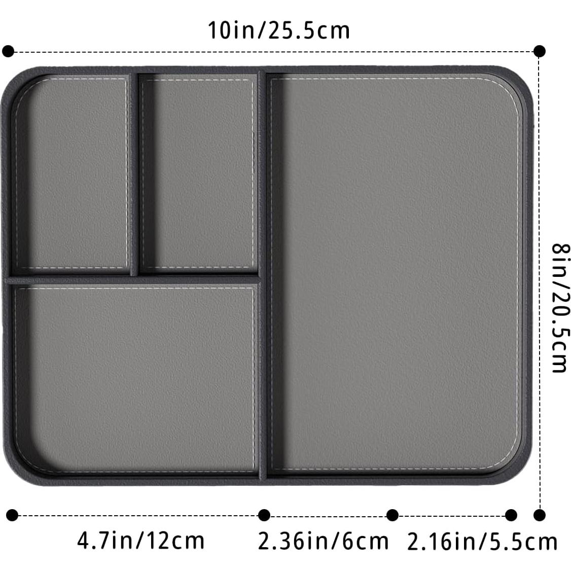 Bandeja de Cuero Vegano PUSU para Hombres - Organizador de Escritorio