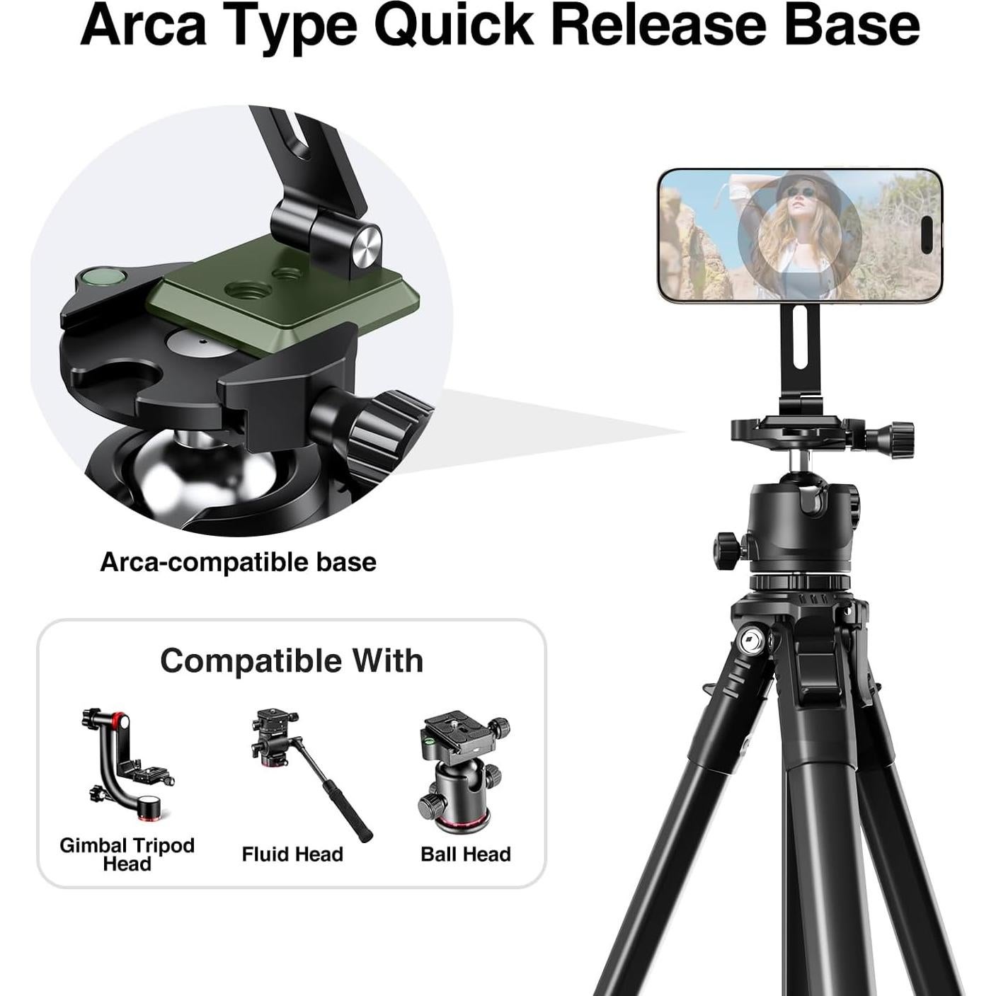 Soporte de Trípode Magnético Elitehood para iPhone con Base Arca