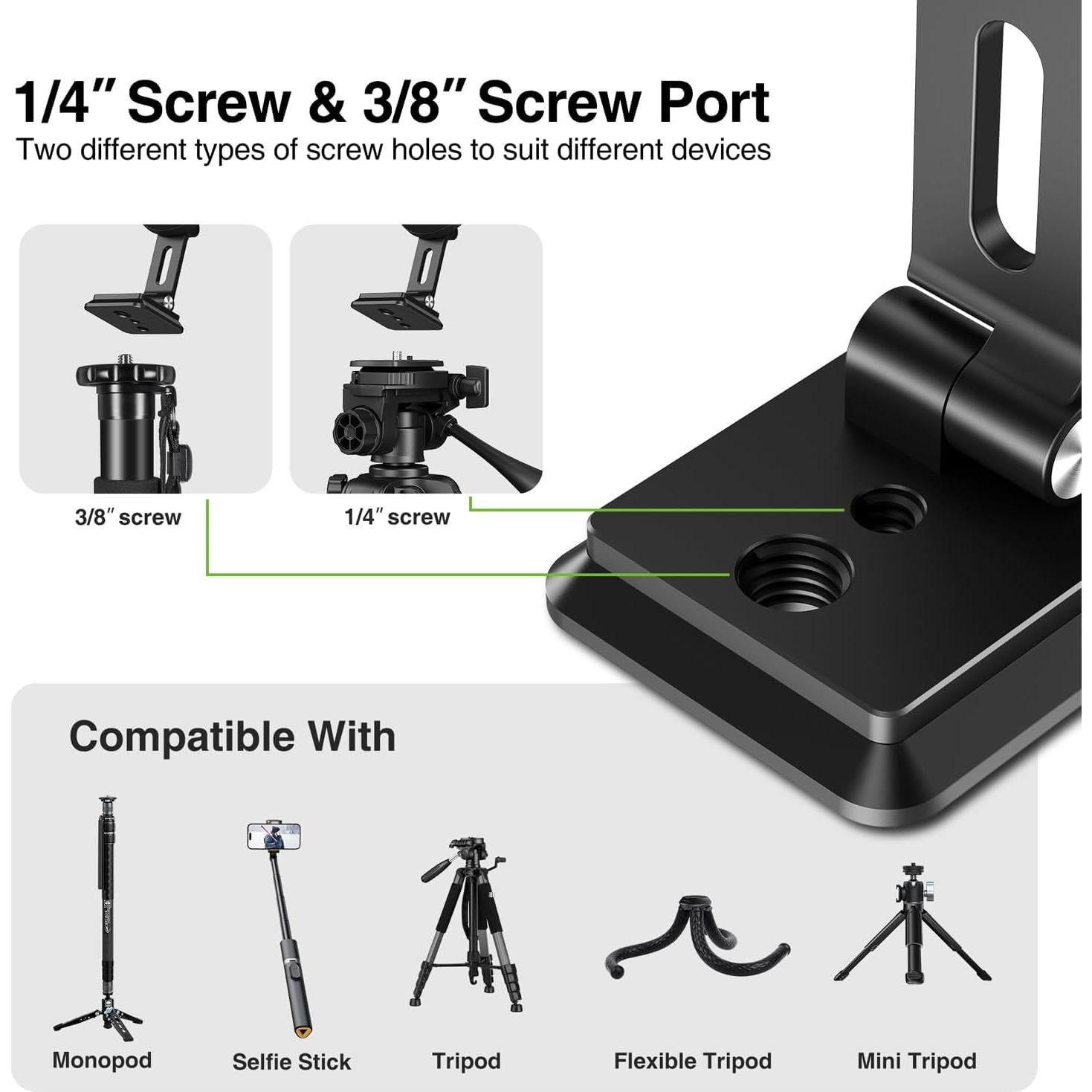 Soporte de Trípode Magnético Elitehood para iPhone con Base Arca