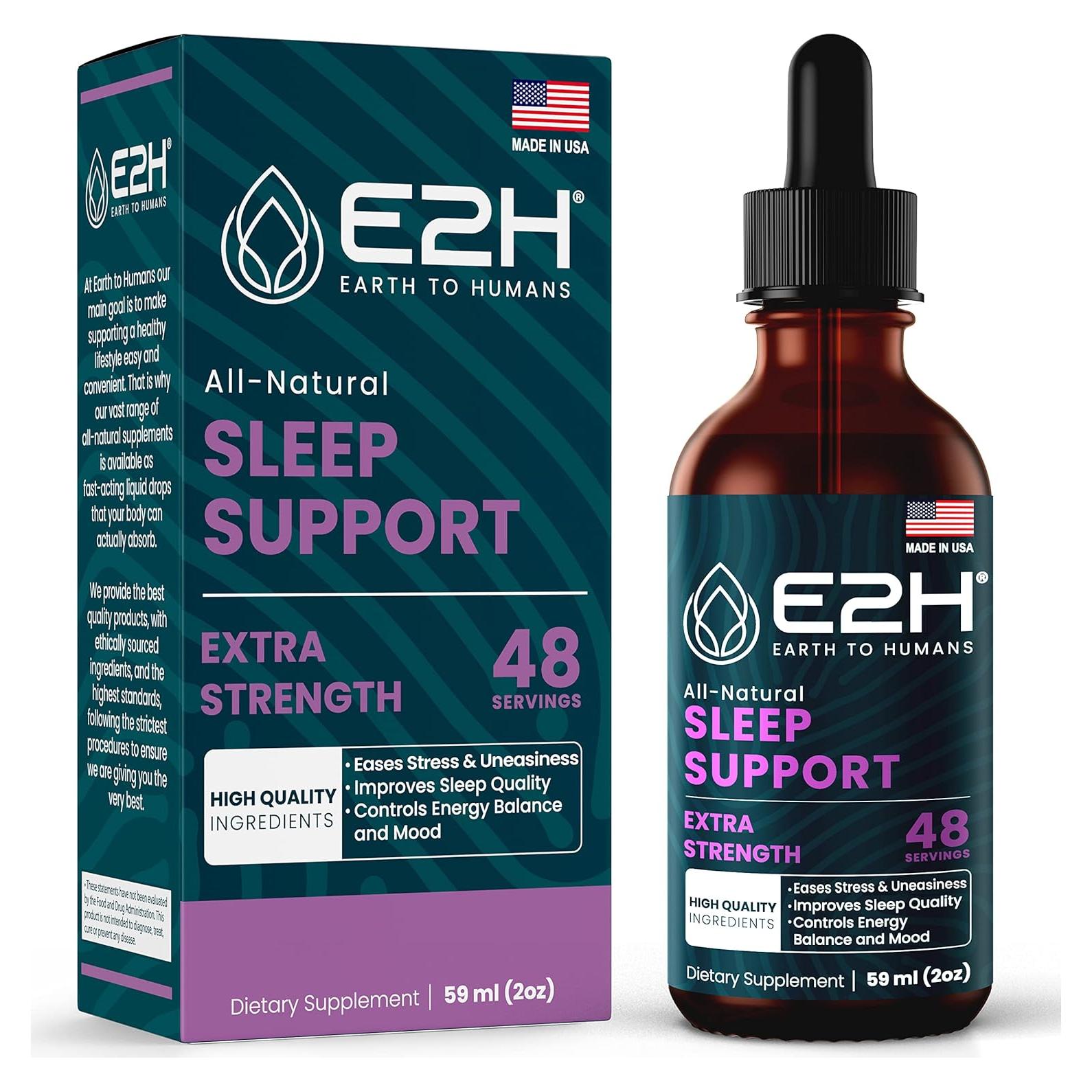 E2H Melatonina Líquida Natural 59 ml - Sueño Profundo Vegano