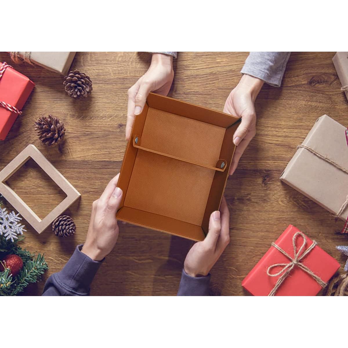 Bandeja de Cuero Vegano LUCKYCOIN 25x20 cm Organizador EDC