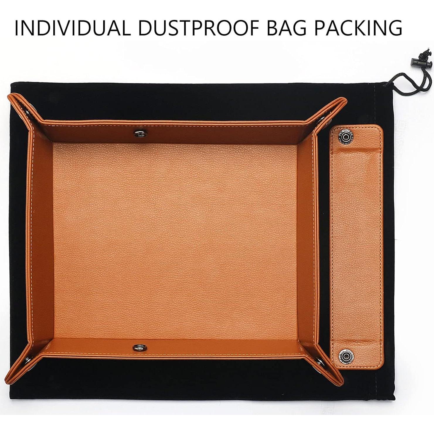 Bandeja de Cuero Vegano LUCKYCOIN 25x20 cm Organizador EDC