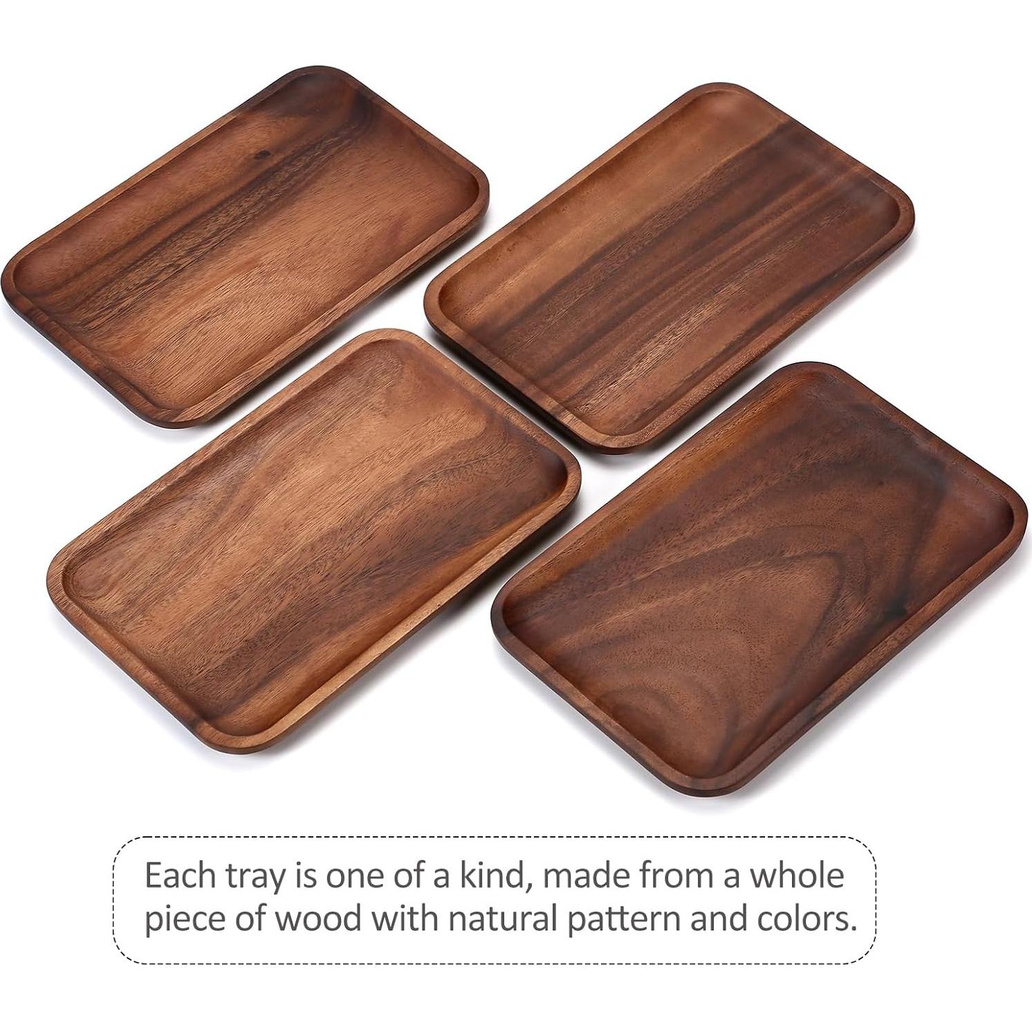 Bandeja de Valet de Madera de Acacia Velinjowy 30x20 cm