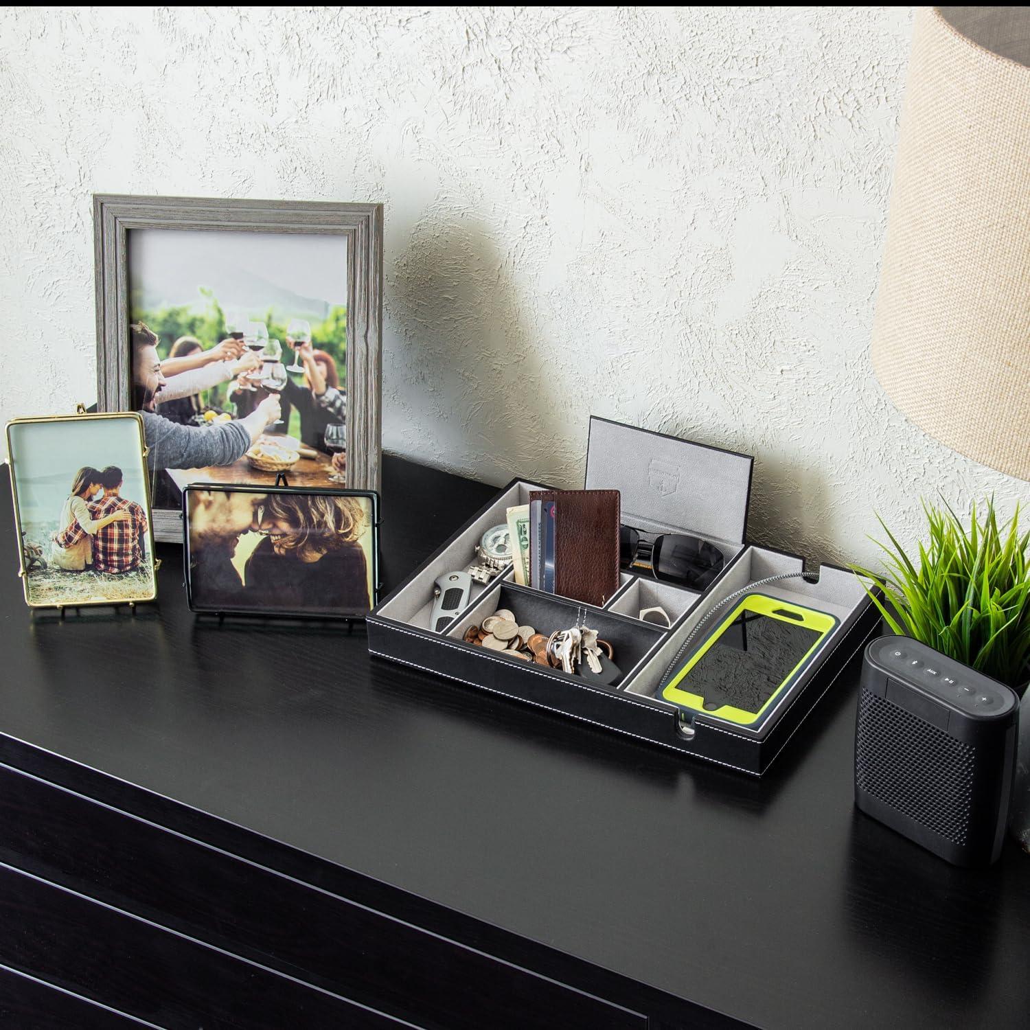 Bandeja de Valet HOUNDSBAY Camo Woodland de Cuero Sintético