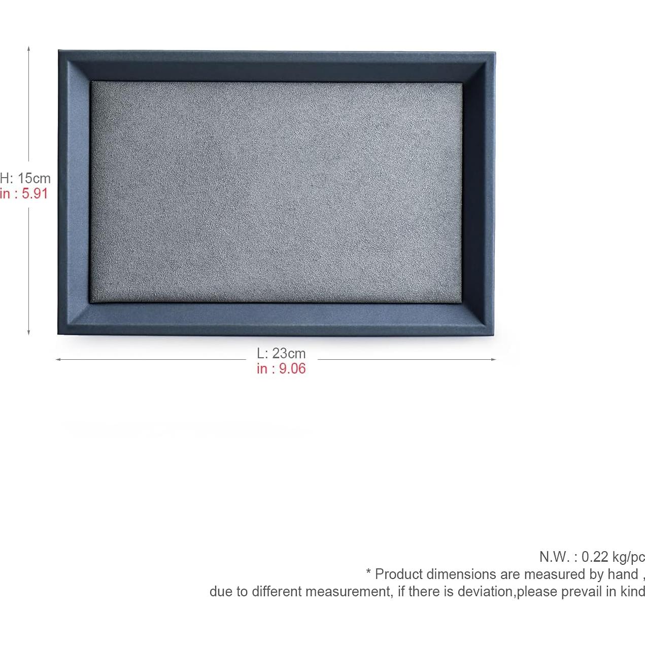 Organizador de Joyería Oirlv de Cuero Premium Pequeño Gris