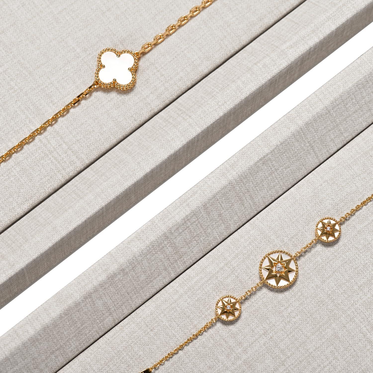 Organizador de Joyería Woodten Beige 23x15 cm Cuero PU