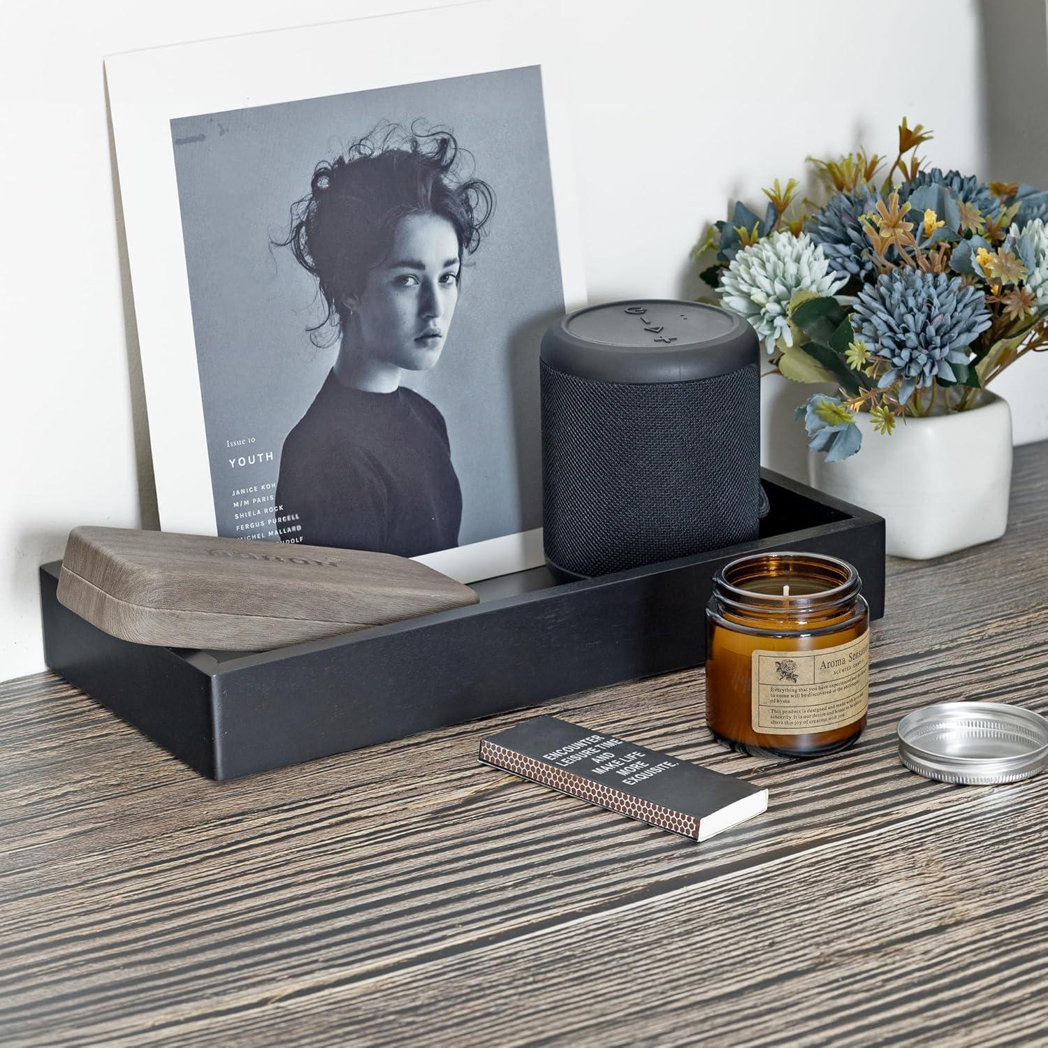 Bandeja de Valet Demigo de Acacia Negra 30.99x15.24 cm