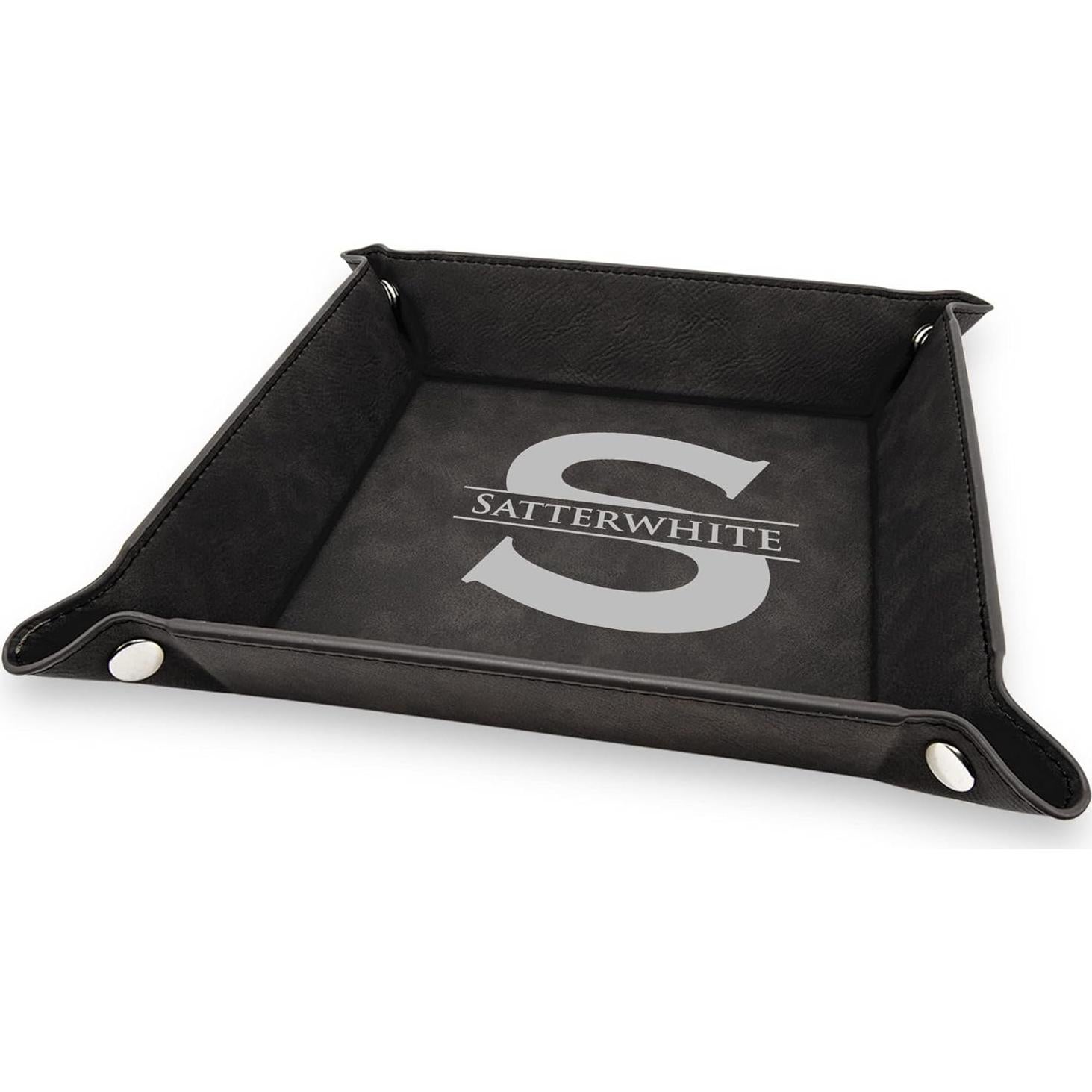 Bandeja de Valet de Cuero PU Krazy Case Marrón 24.1x24.1cm