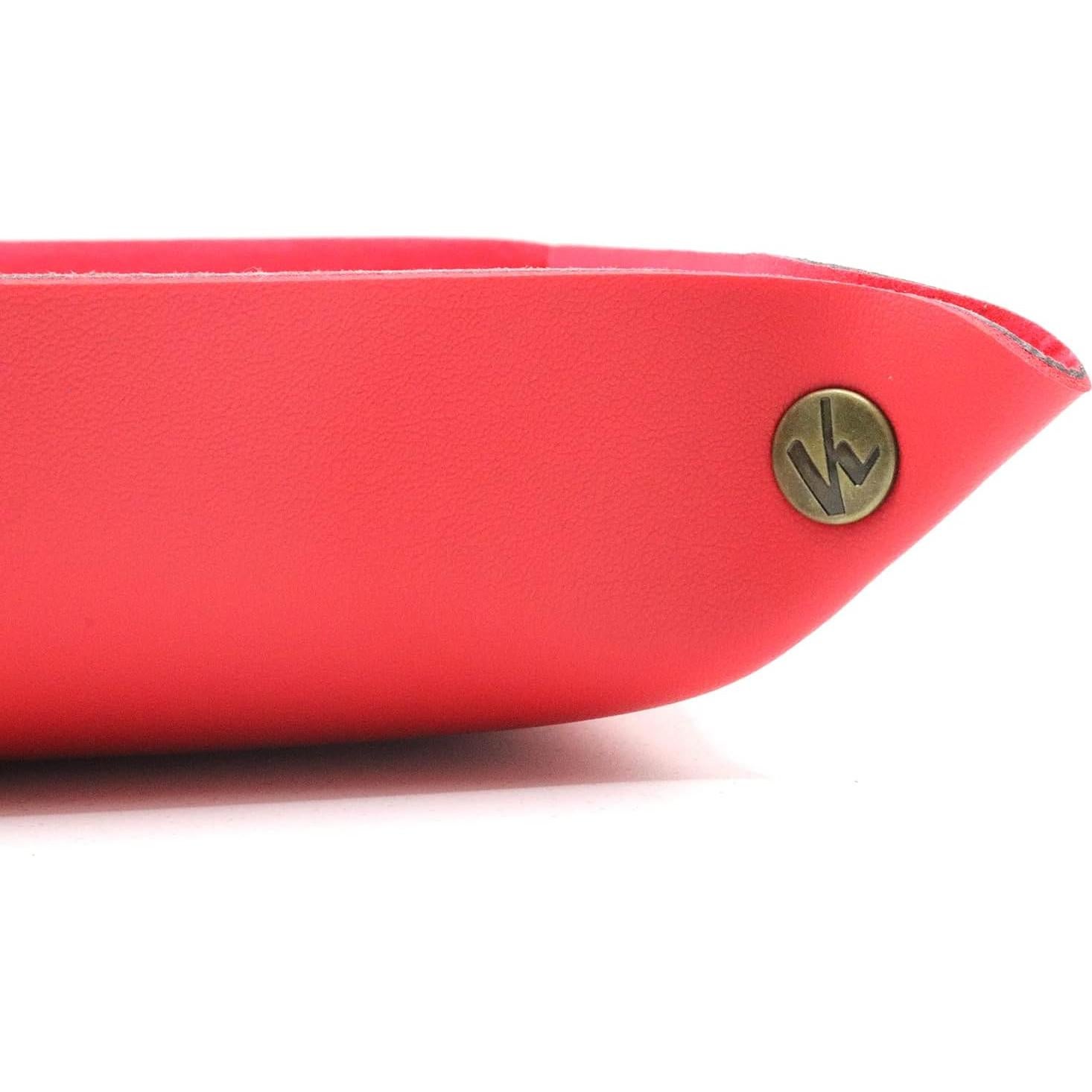 Bandeja de Valet K de Cuero Sintético Rojo 2PACK - Almacenamiento